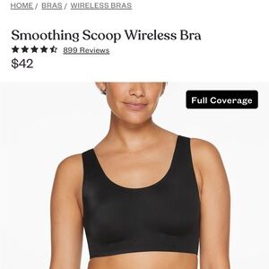 Thirdlove smoothing scoop black wireless bra seamless medium NWT new soft